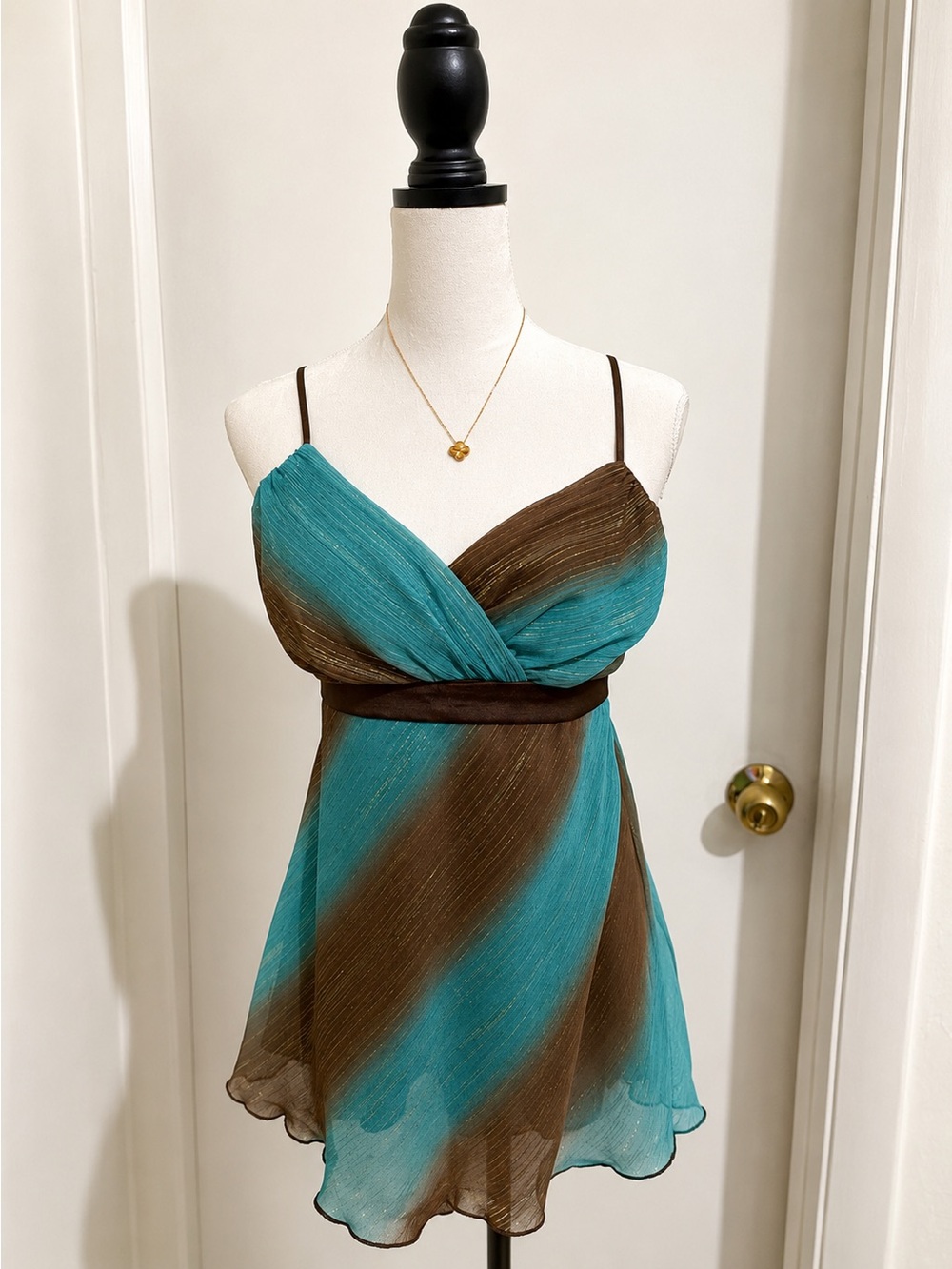 Vintage Funkadelic Y2K Metallic Sheer Cami Top Size M